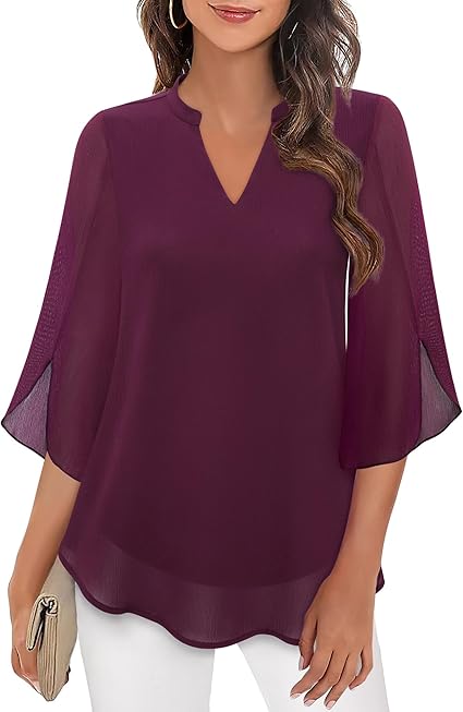 Colette™ | Flowy A-Line Chiffon Blouse