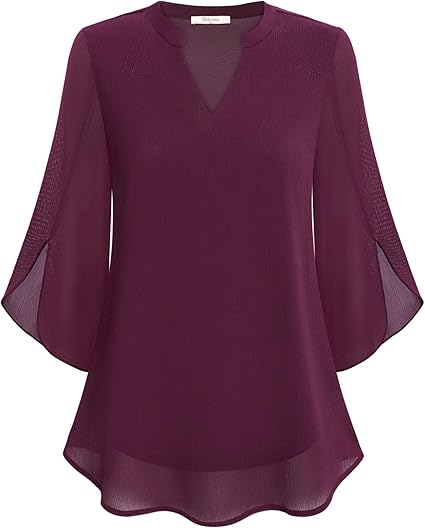 Colette™ | Flowy A-Line Chiffon Blouse