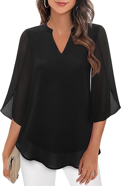 Colette™ | Flowy A-Line Chiffon Blouse