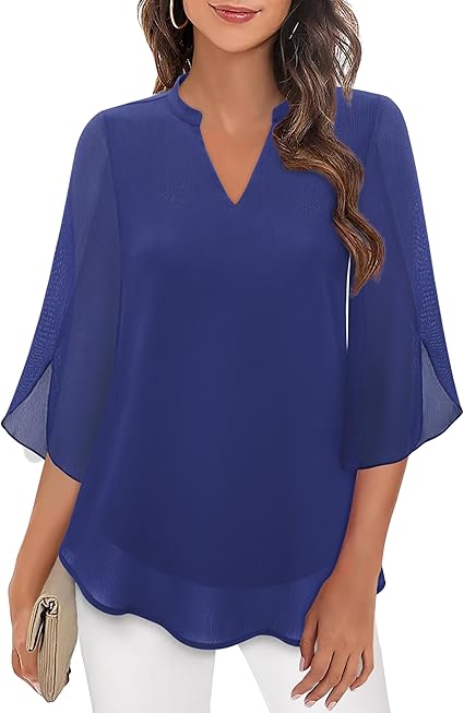 Colette™ | Flowy A-Line Chiffon Blouse
