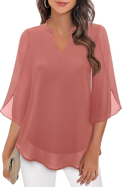 Colette™ | Flowy A-Line Chiffon Blouse