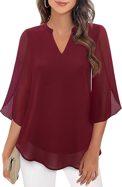 Colette™ | Flowy A-Line Chiffon Blouse