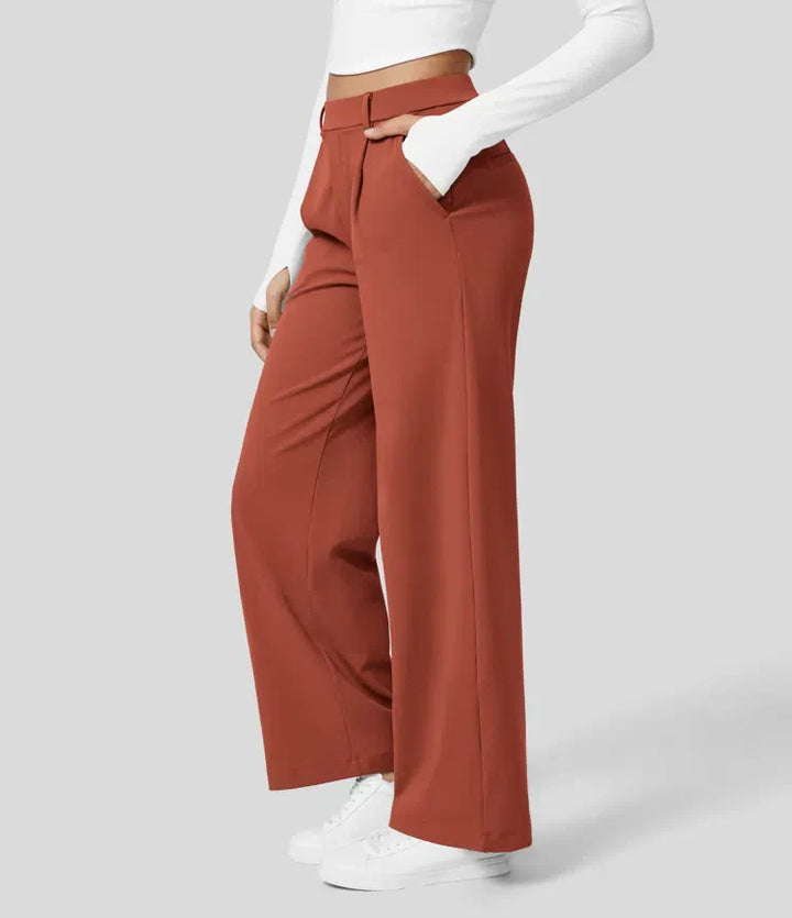 Clara Flex™ - Pleated Stretch Fabric Pants