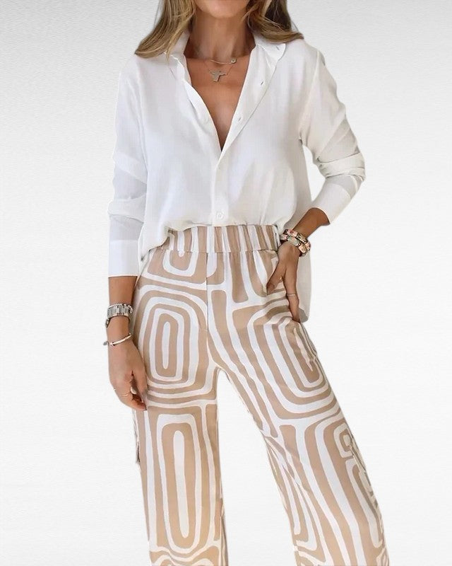 Mila | Geometric Palazzo Set
