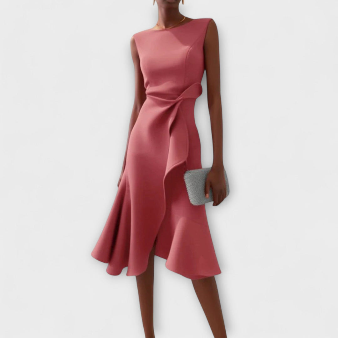 Lena™ | Asymmetrical Midi Dress