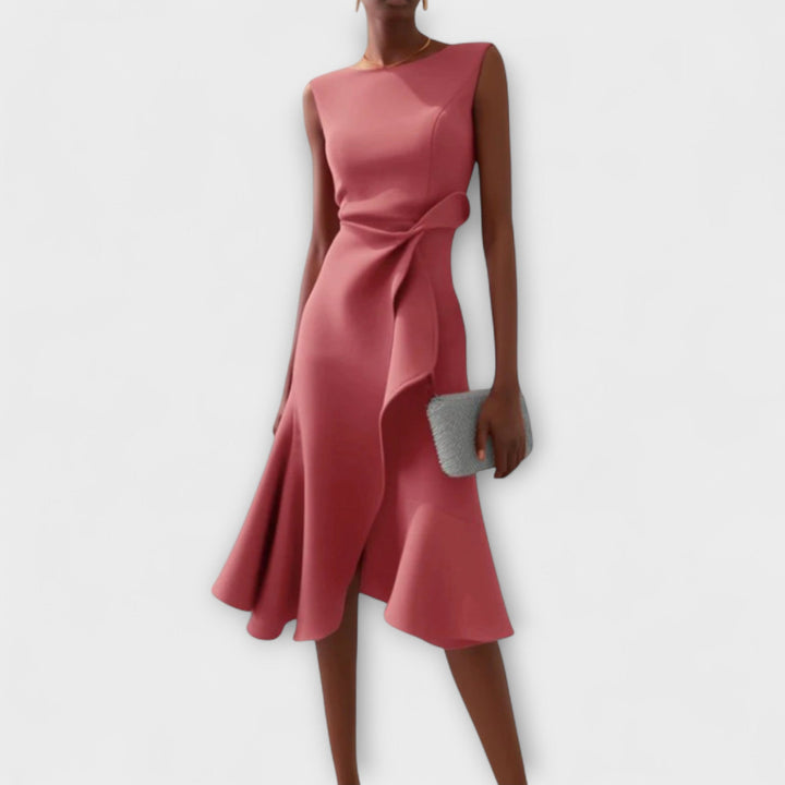 Lena™ | Asymmetrical Midi Dress