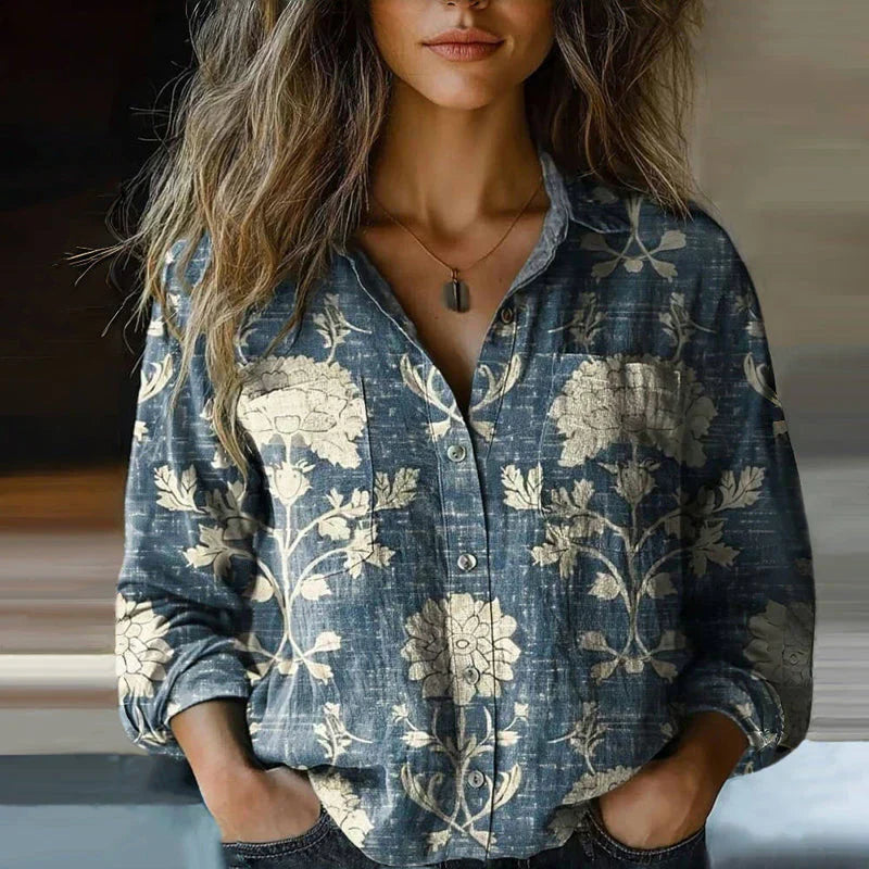 Valerie | Printed Vintage Blouse