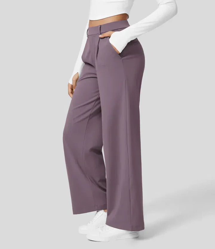 Clara Flex™ - Pleated Stretch Fabric Pants