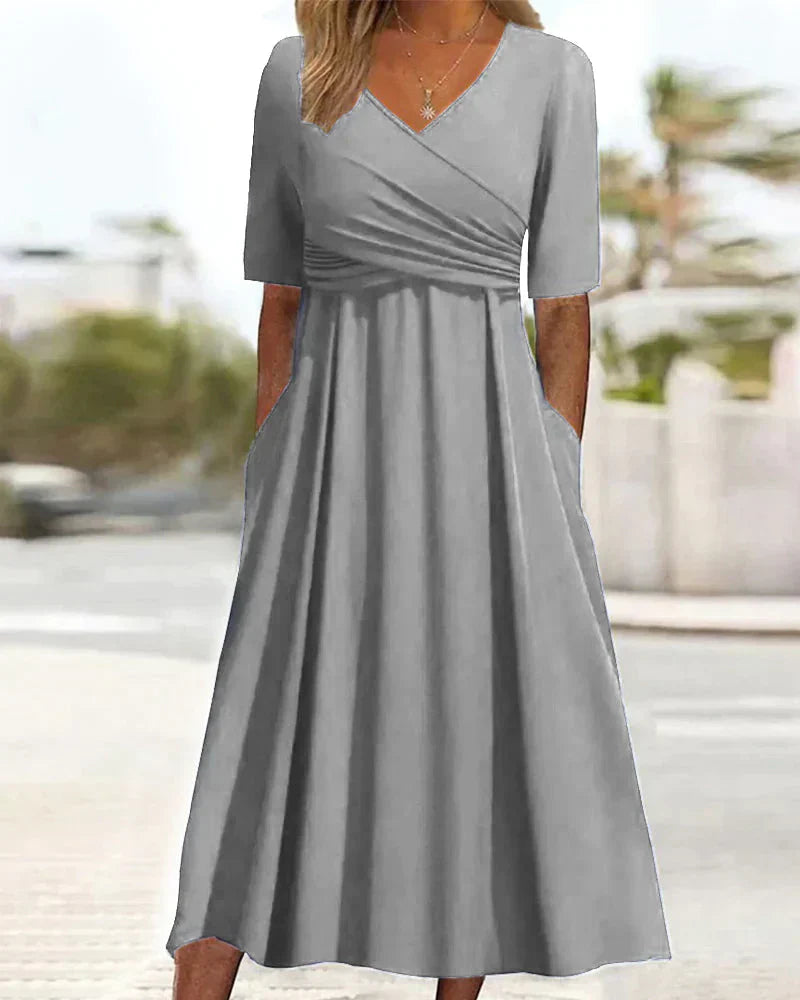 Daisy™ - Crossed Dress with Short Sleeves
