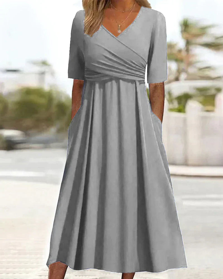 Daisy™ - Crossed Dress with Short Sleeves