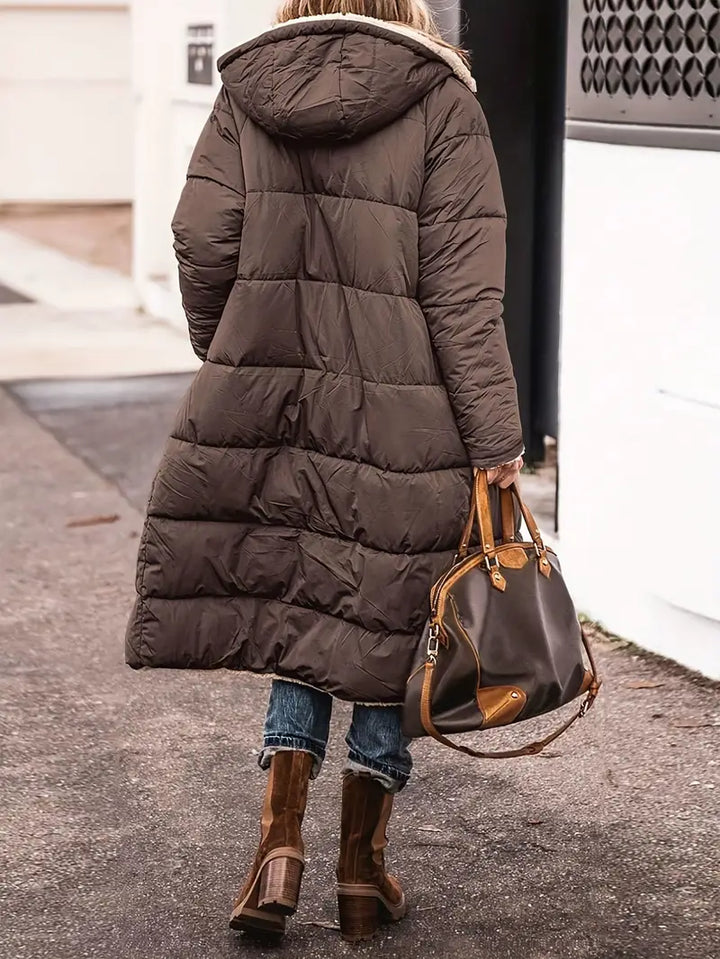 Zoe Belle™ | Longline Sherpa-Lined Winter Jacket