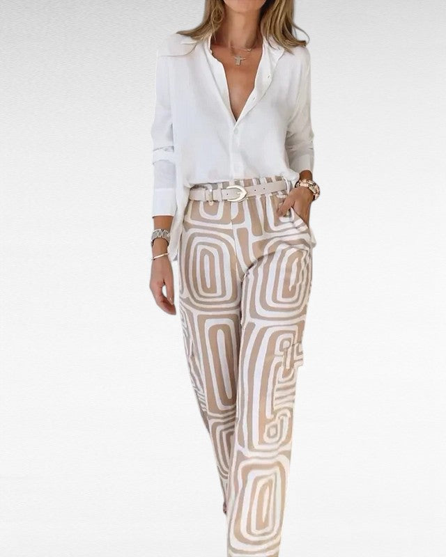 Mila | Geometric Palazzo Set