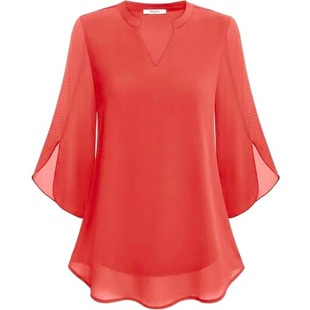 Grace | Elegant Chiffon Bell-Sleeve Blouse