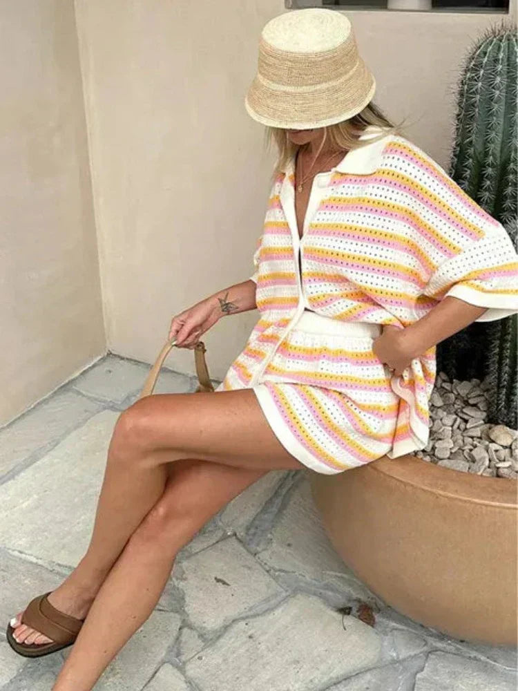 Valerie | Striped Knit Summer Set
