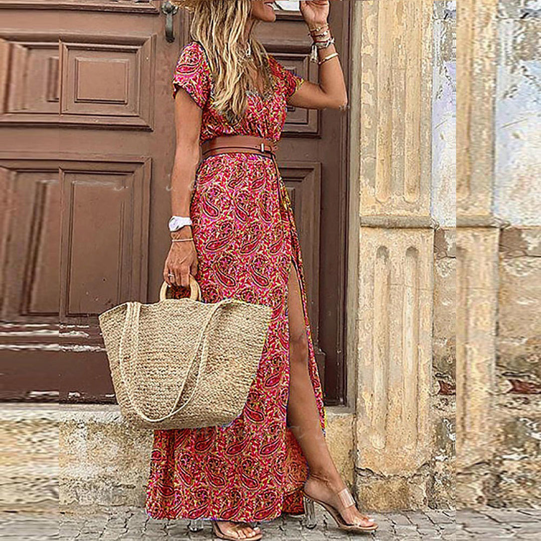 Cienna™ | Boho Belted Maxi Dress