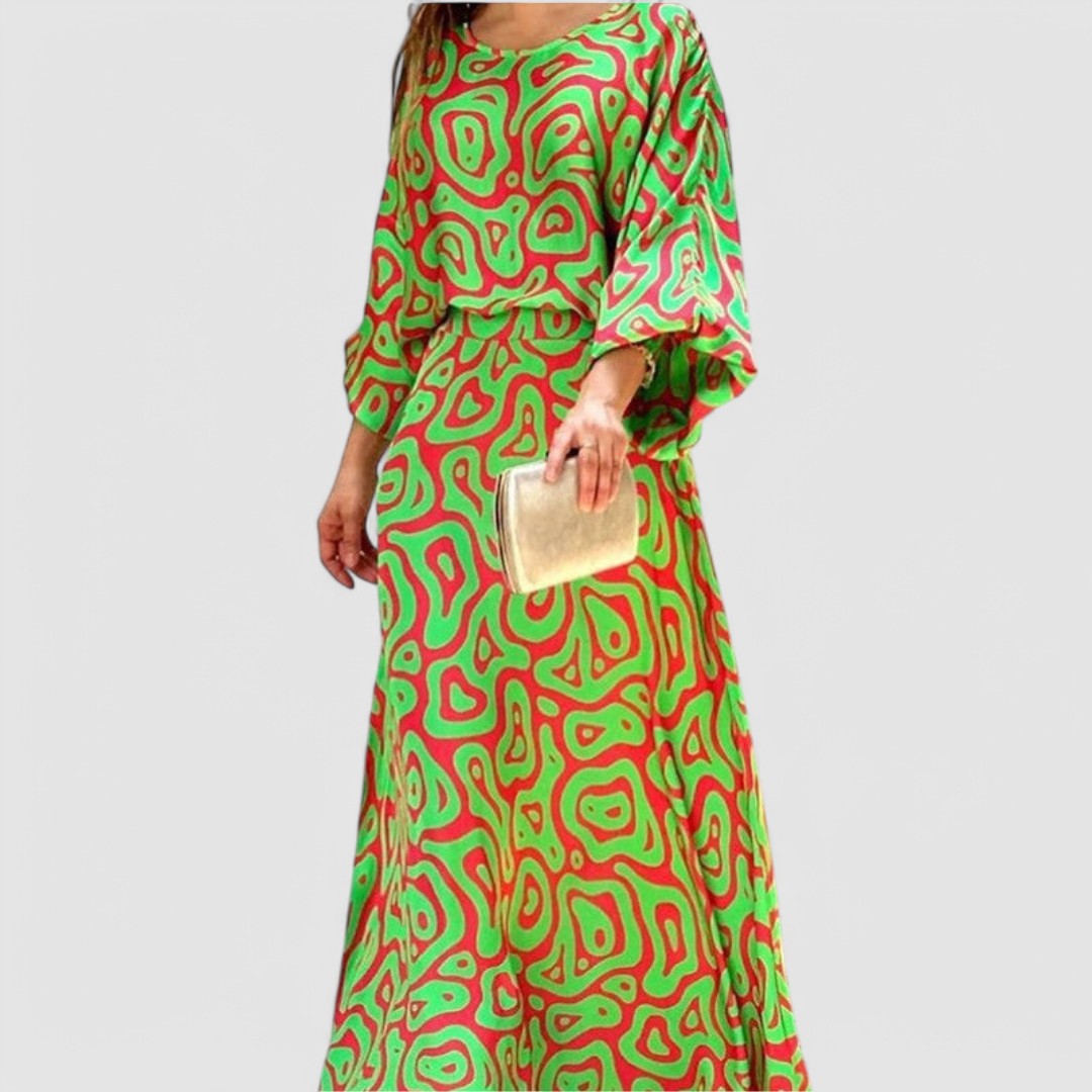 Germaine™ | Abstract Print Maxi Dress