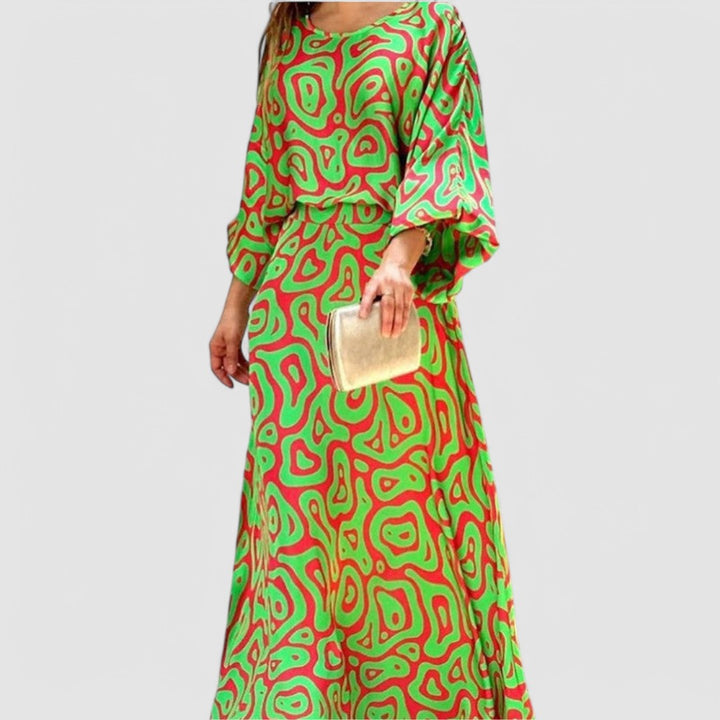 Germaine™ | Abstract Print Maxi Dress