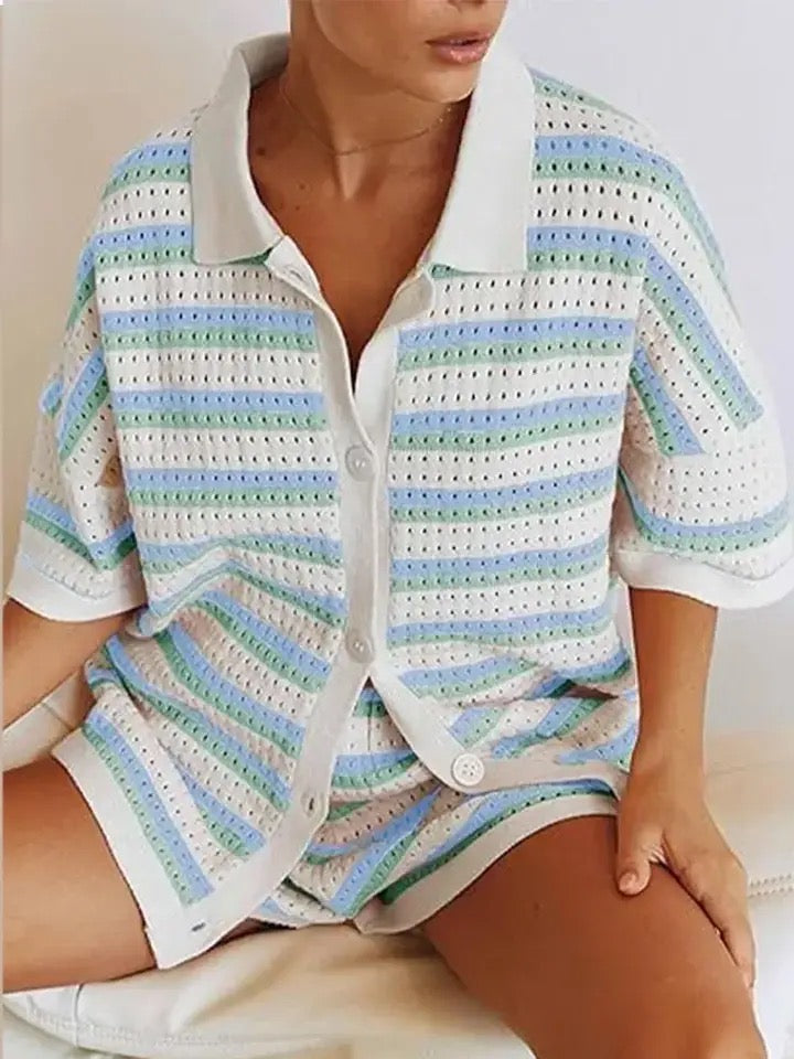 Valerie | Striped Knit Summer Set
