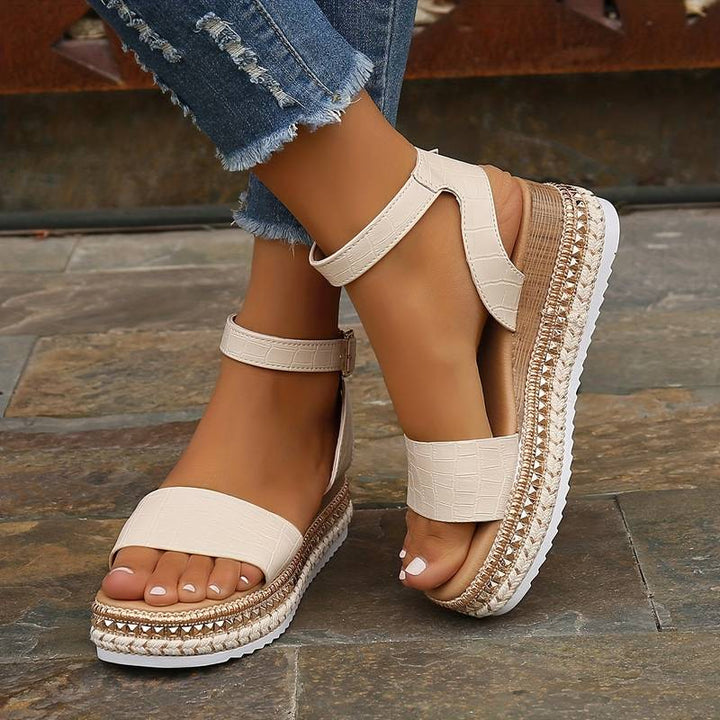 Bethany™ – Summer Platform Sandals with Ankle Strap