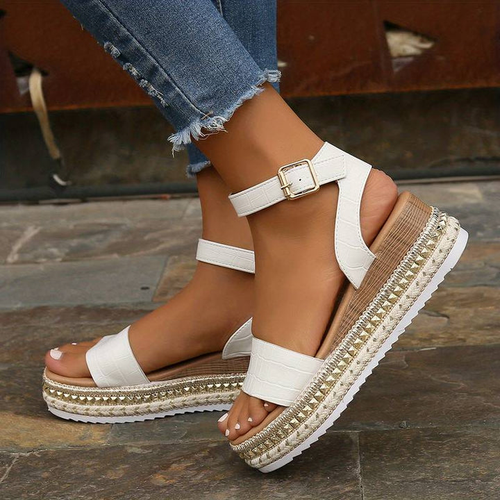 Bethany™ – Summer Platform Sandals with Ankle Strap