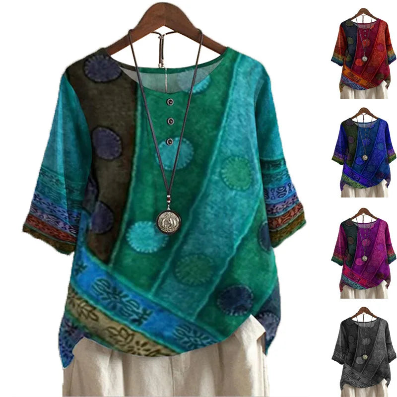Maeve™ | Boho Patchwork Blouse