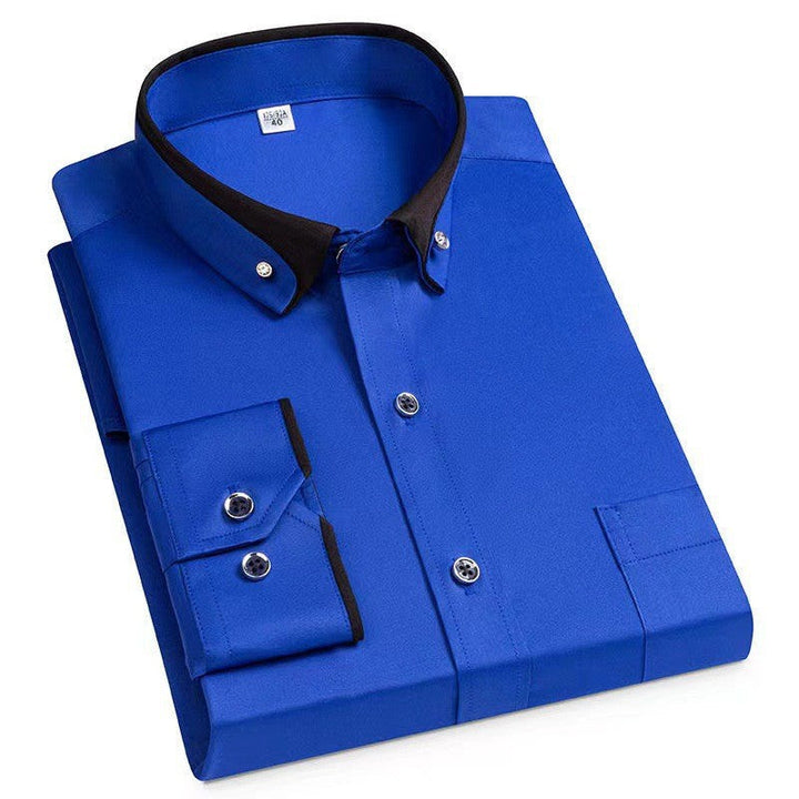 Brahim | Stylish Contrast Collar Button-Down Shirt