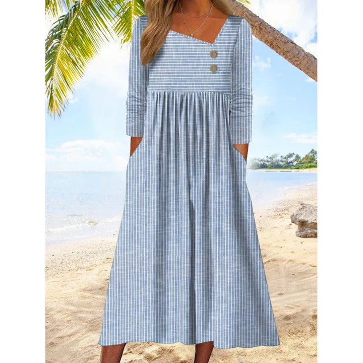 Anastasia™ | Asymmetric Buttoned Midi Dress