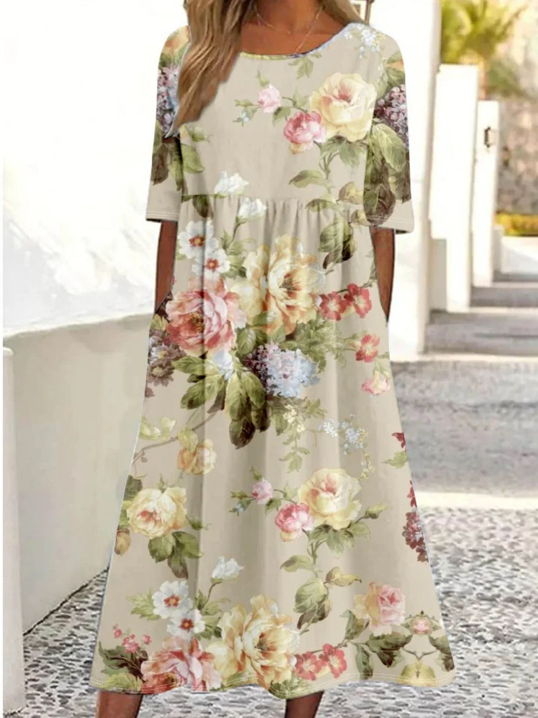 Solenne™ | Elegant Summer Floral Dress