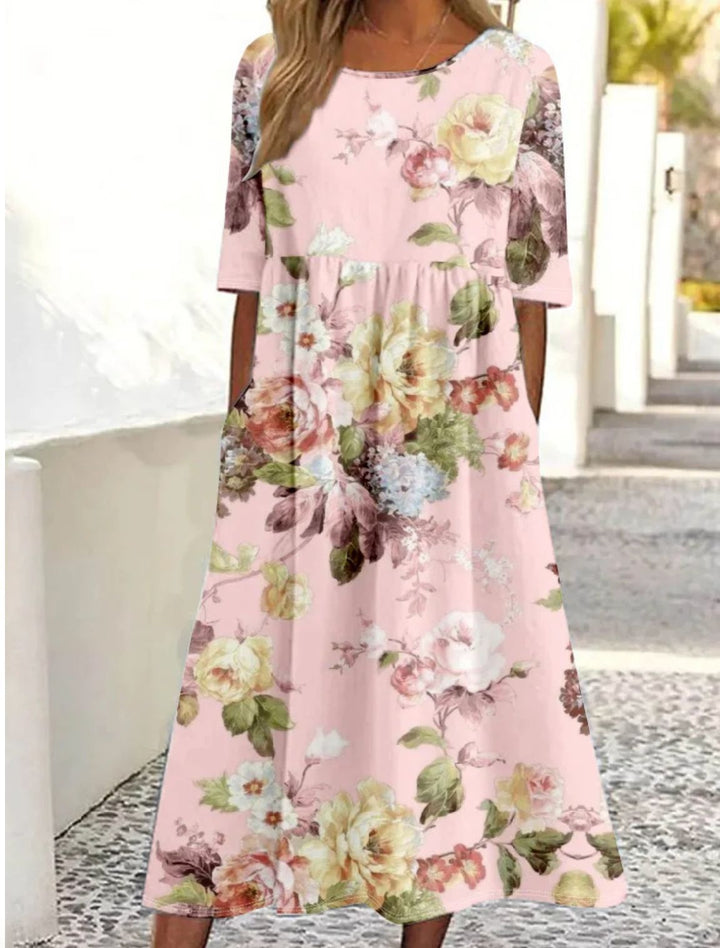 Solenne™ | Elegant Summer Floral Dress