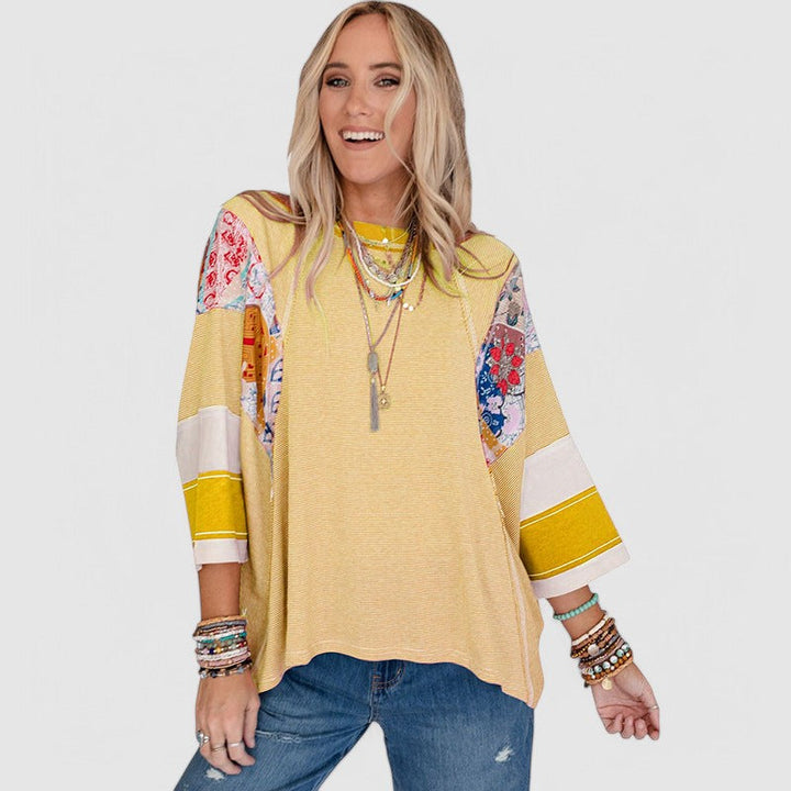Beatrice™ | Patchwork Sleeve Tunic