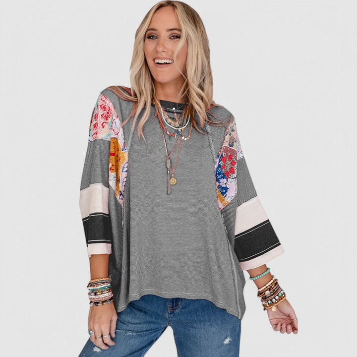 Beatrice™ | Patchwork Sleeve Tunic