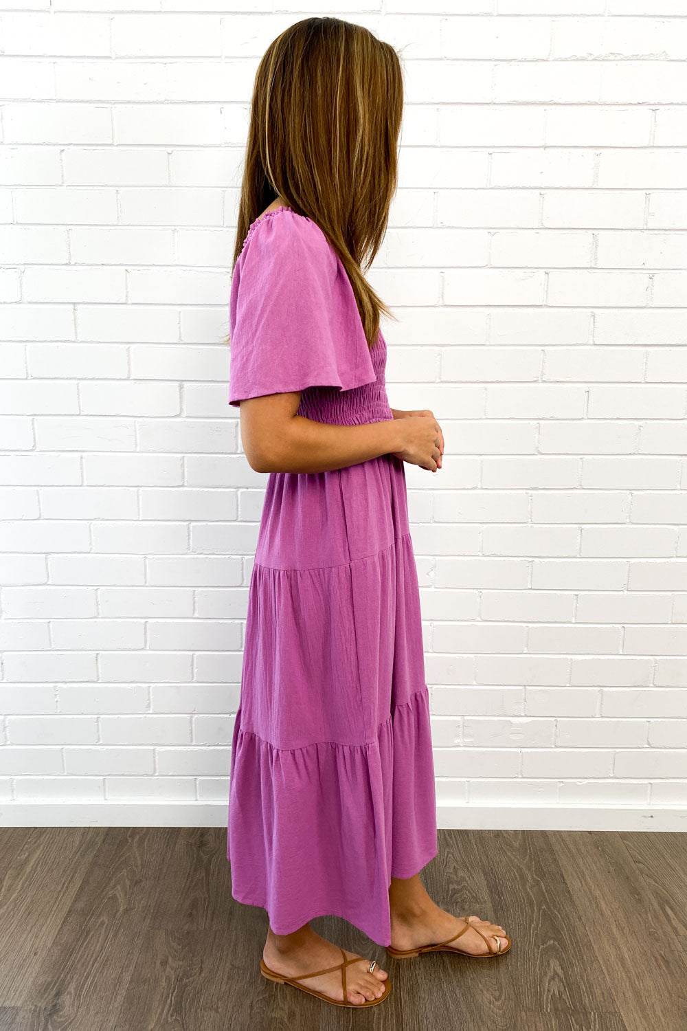 Celestine | Feminine Off-Shoulder Midi Dress