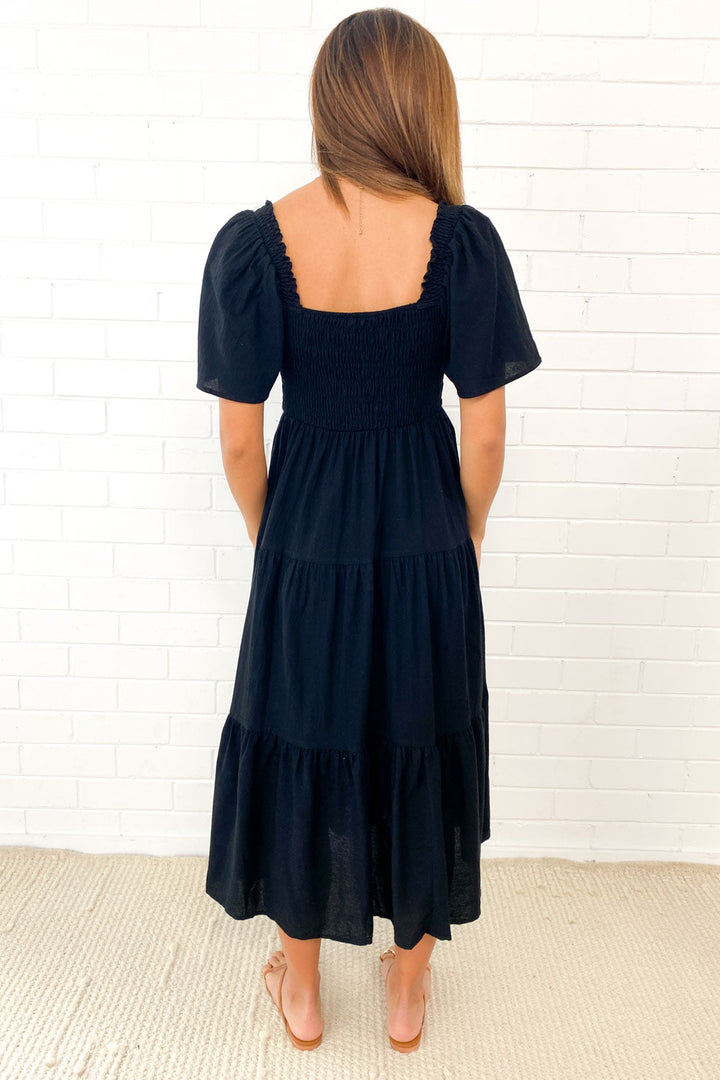 Celestine | Feminine Off-Shoulder Midi Dress