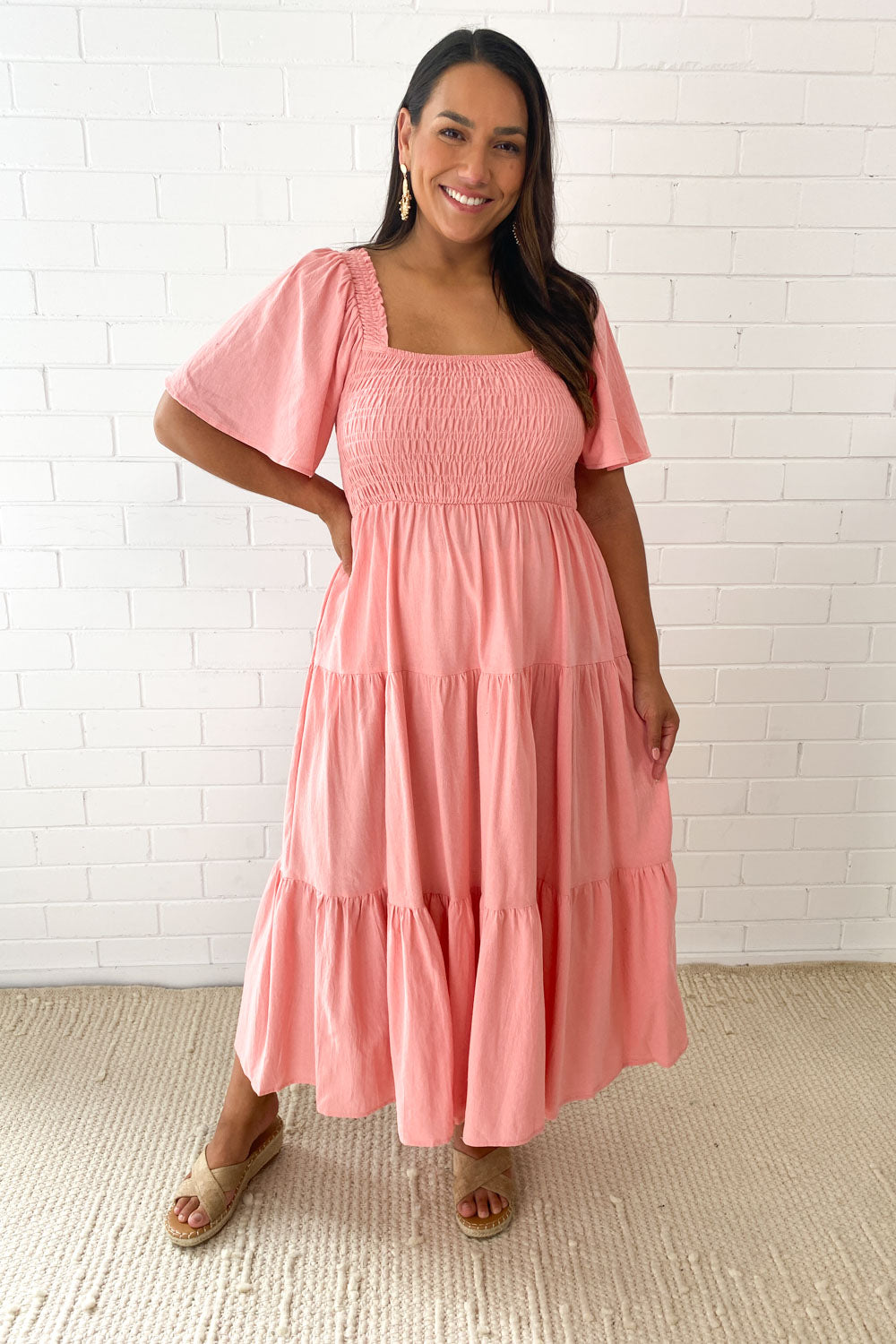 Celestine | Feminine Off-Shoulder Midi Dress