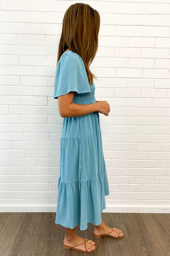 Celestine | Feminine Off-Shoulder Midi Dress