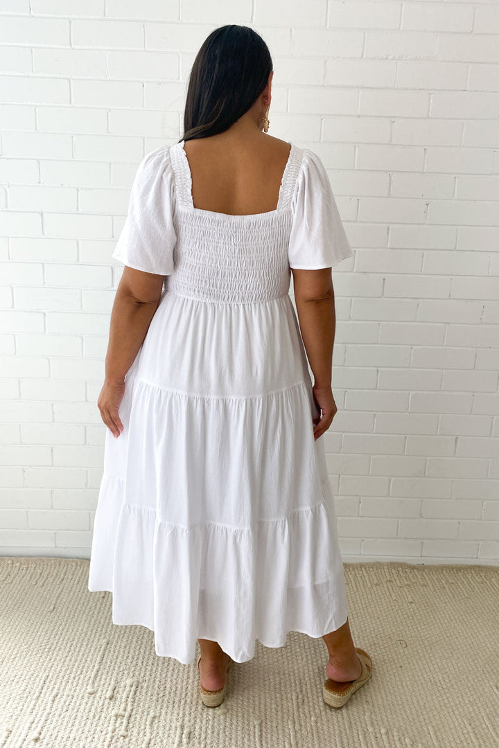 Celestine | Feminine Off-Shoulder Midi Dress