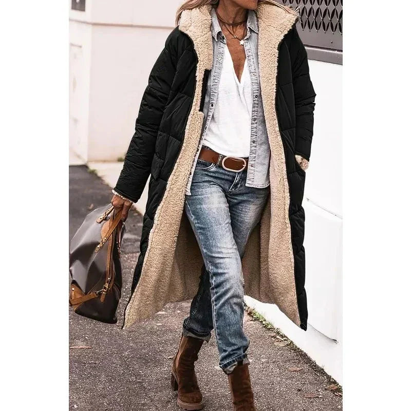 Zoe Belle™ | Longline Sherpa-Lined Winter Jacket