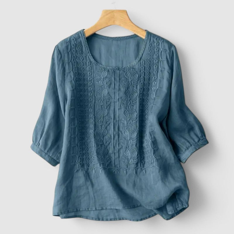 Arielle™ | Embroidered Boho Blouse