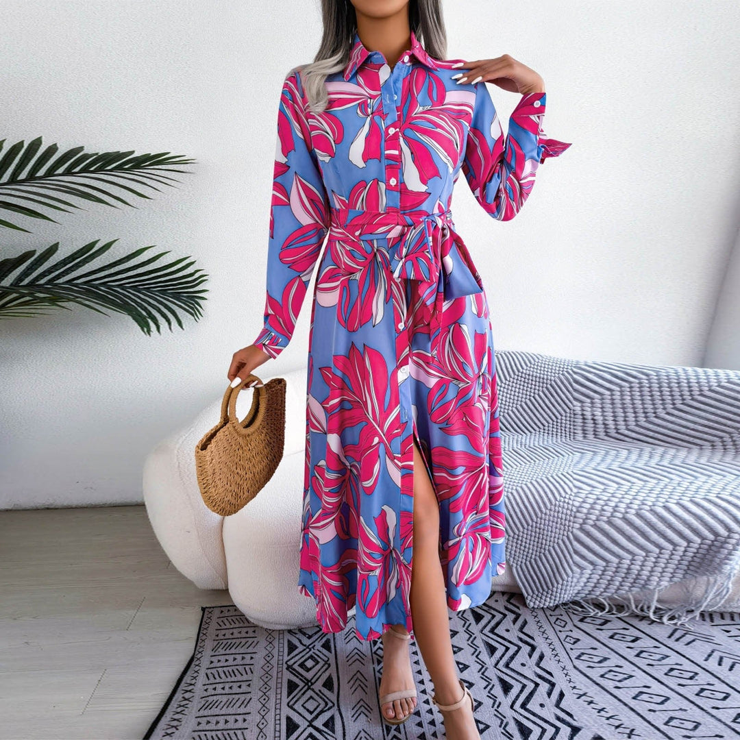 Sofia | Vibrant Tropical Print Maxi Dres