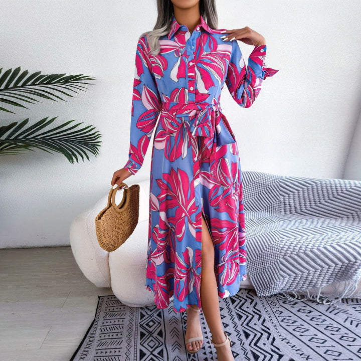 Sofia | Vibrant Tropical Print Maxi Dres