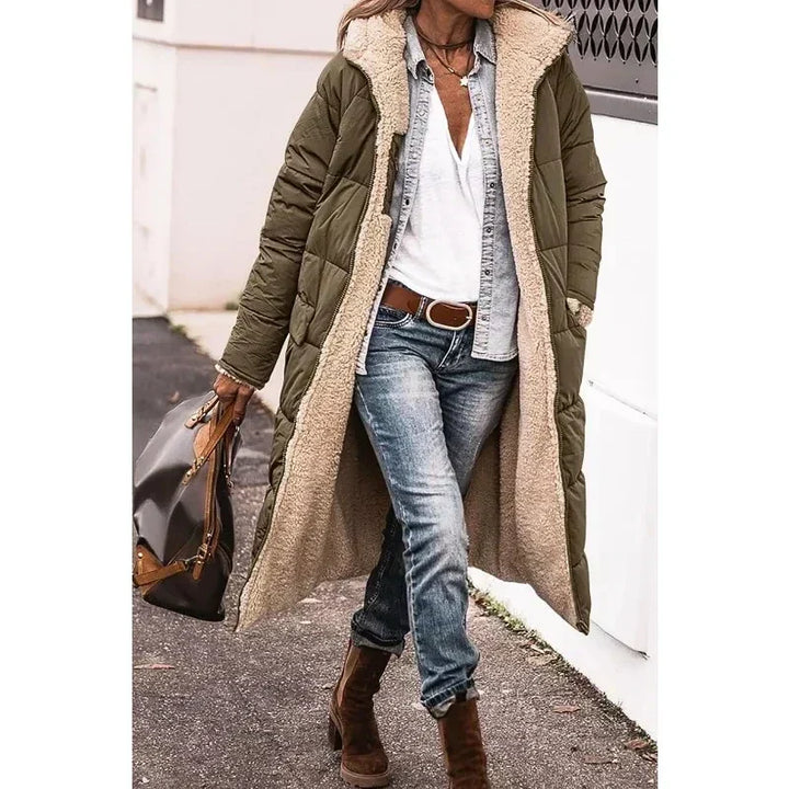 Zoe Belle™ | Longline Sherpa-Lined Winter Jacket