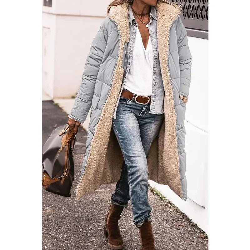 Zoe Belle™ | Longline Sherpa-Lined Winter Jacket