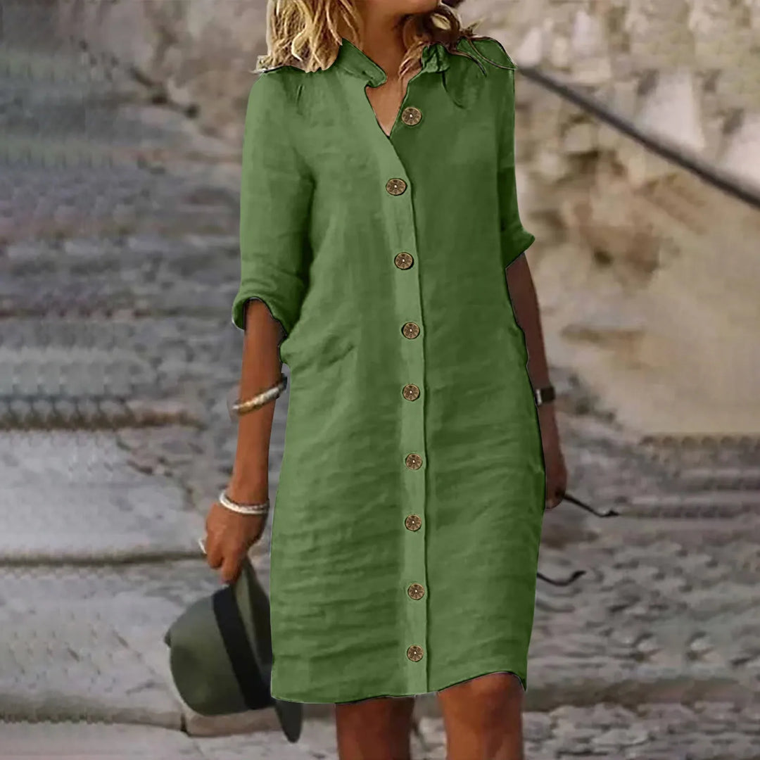 Roxy™ - Casual Midi Shirt Dress