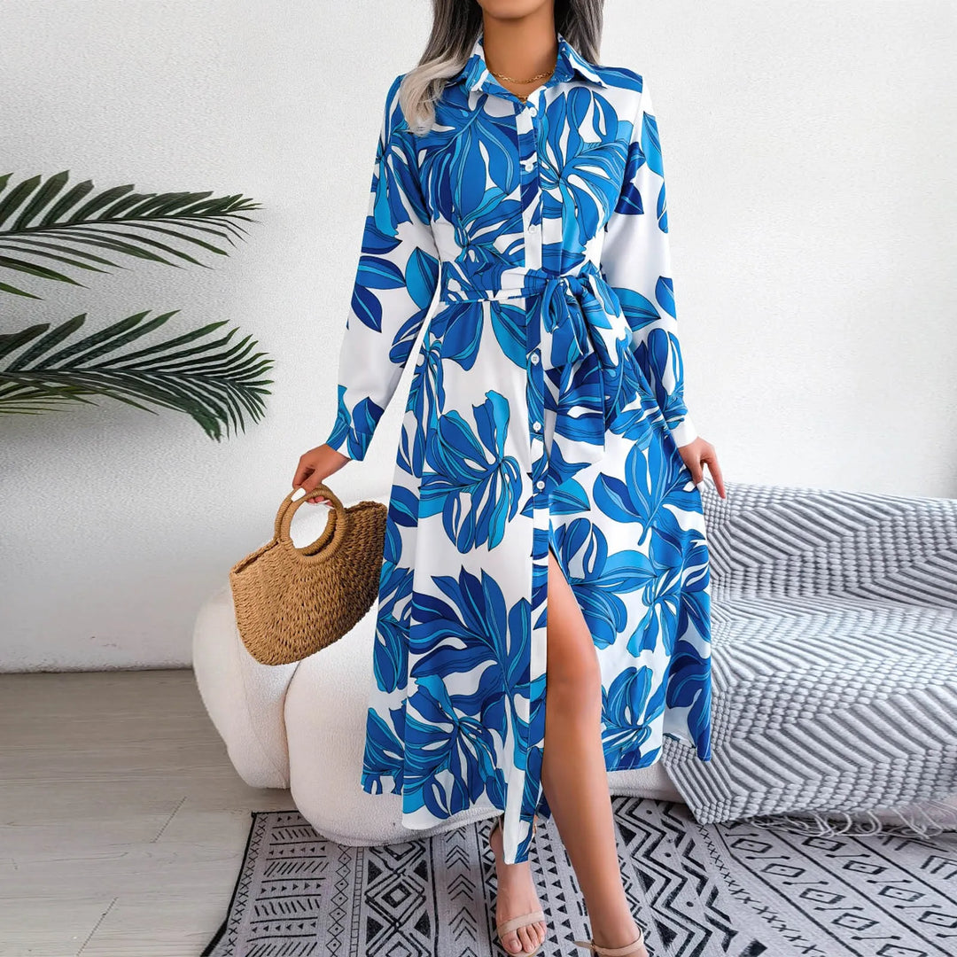 Sofia | Vibrant Tropical Print Maxi Dres