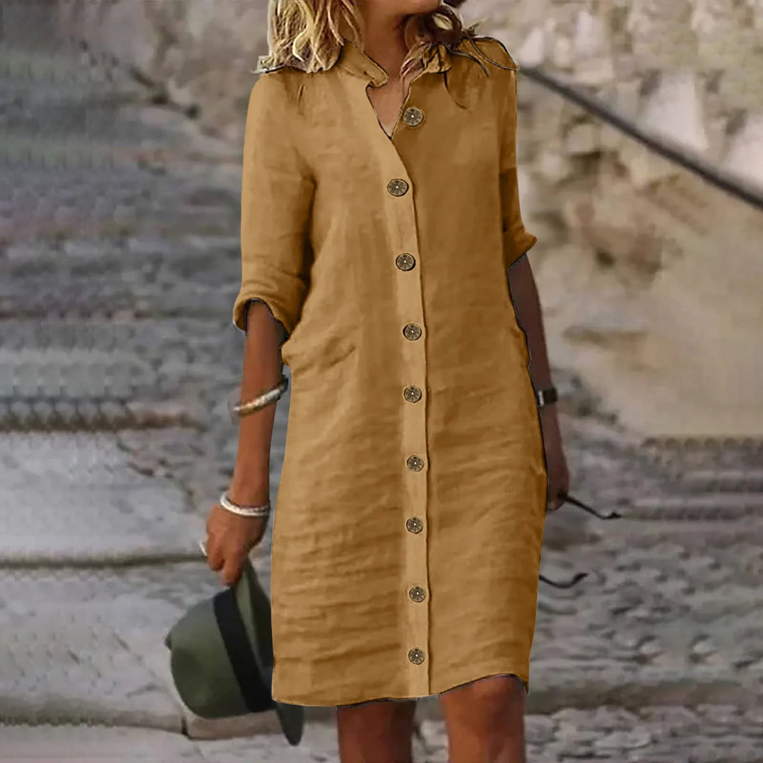 Roxy™ - Casual Midi Shirt Dress