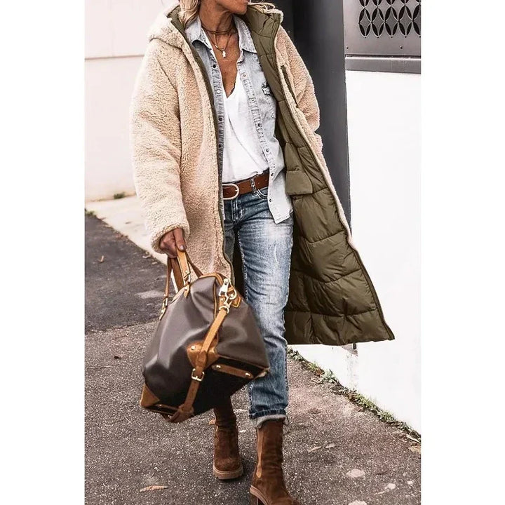 Zoe Belle™ | Longline Sherpa-Lined Winter Jacket