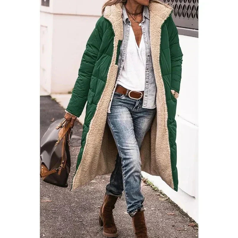 Zoe Belle™ | Longline Sherpa-Lined Winter Jacket