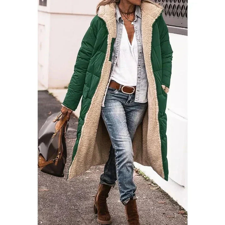 Zoe Belle™ | Longline Sherpa-Lined Winter Jacket