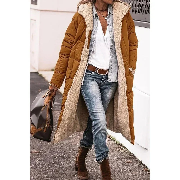 Zoe Belle™ | Longline Sherpa-Lined Winter Jacket