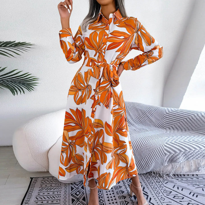 Sofia | Vibrant Tropical Print Maxi Dres